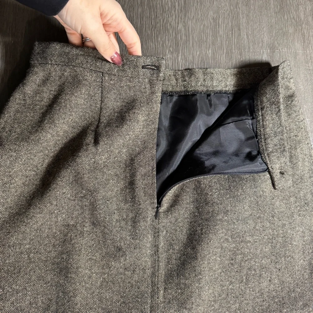 Vintage Brown Wool Blanket Skirt Maxi Sag Harbor Skirt 4 8